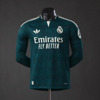 Real Madrid 2026/27 Bortatröja Långärmad Herr Fotbollströja Spelarversion