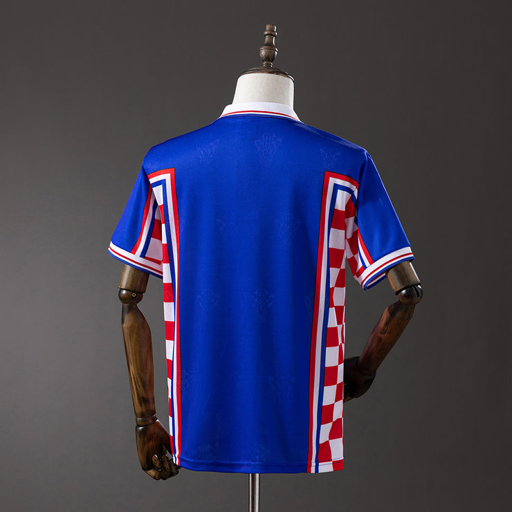 Retro Kroatien 1998 Bortatröja Herr Fotbollströja