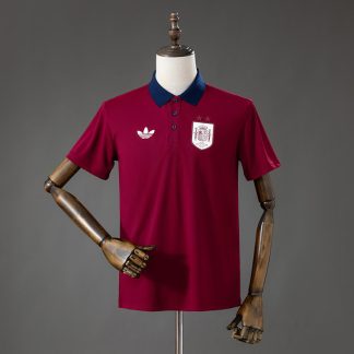Spanien VM 2026 Lifestyler Pikétröja 2 Stjärnor Herr Röd Fotbollströja