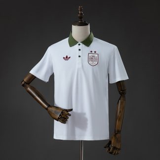 Spanien VM 2026 Lifestyler Pikétröja 2 Stjärnor Herr Vit Fotbollströja