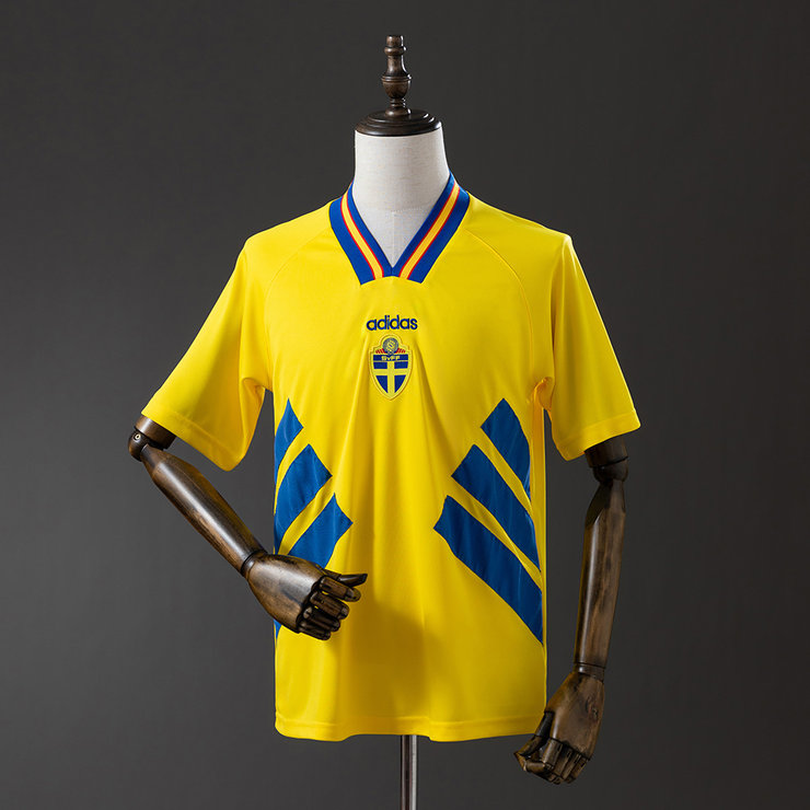 Sverige VM 1994 Hemmatröja – Klassisk Retro Fotbollströja Herr