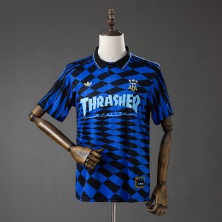Thrasher x Argentina AFA 2026 Svart Blå Herr Fotbollströja