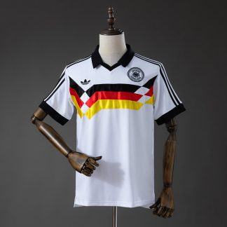 Tyskland EM 1988 Hemmatröja Retro Herr Fotbollströja