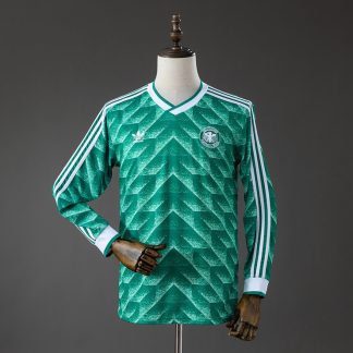 Tyskland VM 1990 Bortatröja Retro Långärmad Herr Fotbollströja