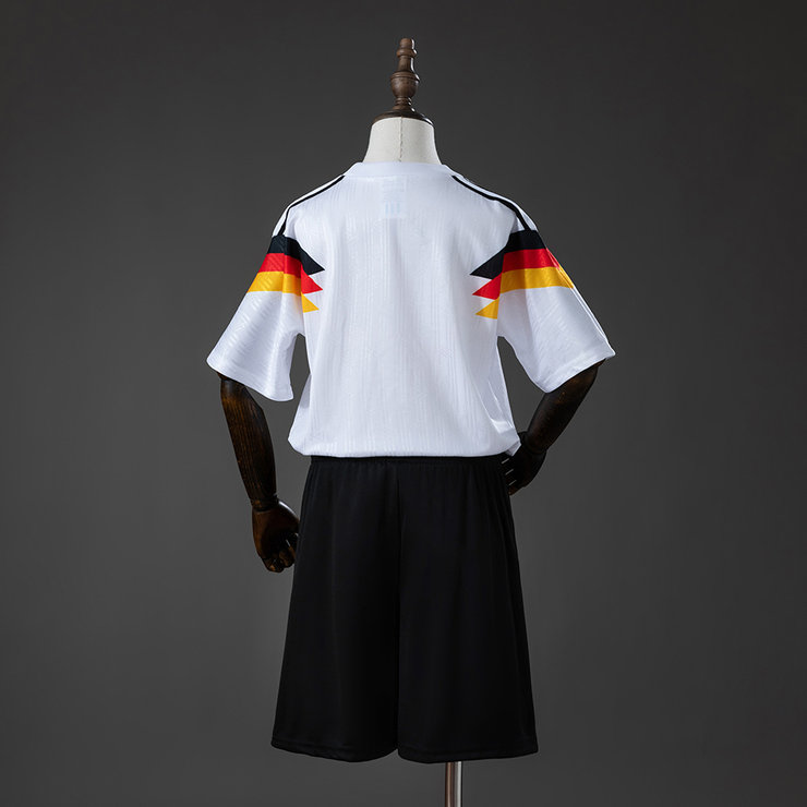 Tyskland VM 1990 Hemmatröja Retro Barn Fotbollsställ med Shorts