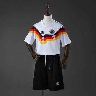 Tyskland VM 1990 Hemmatröja Retro Barn Fotbollsställ med Shorts