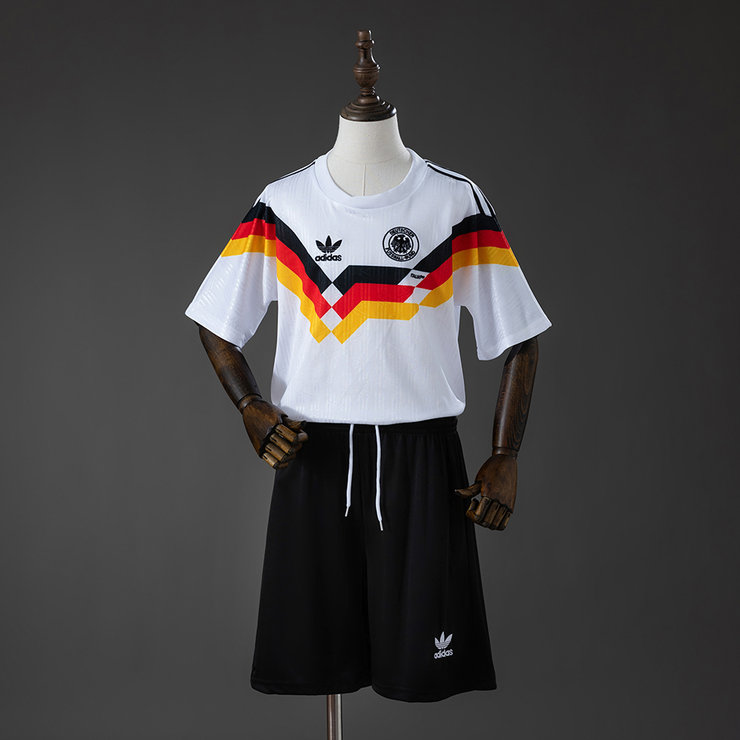Tyskland VM 1990 Hemmatröja Retro Barn Fotbollsställ med Shorts