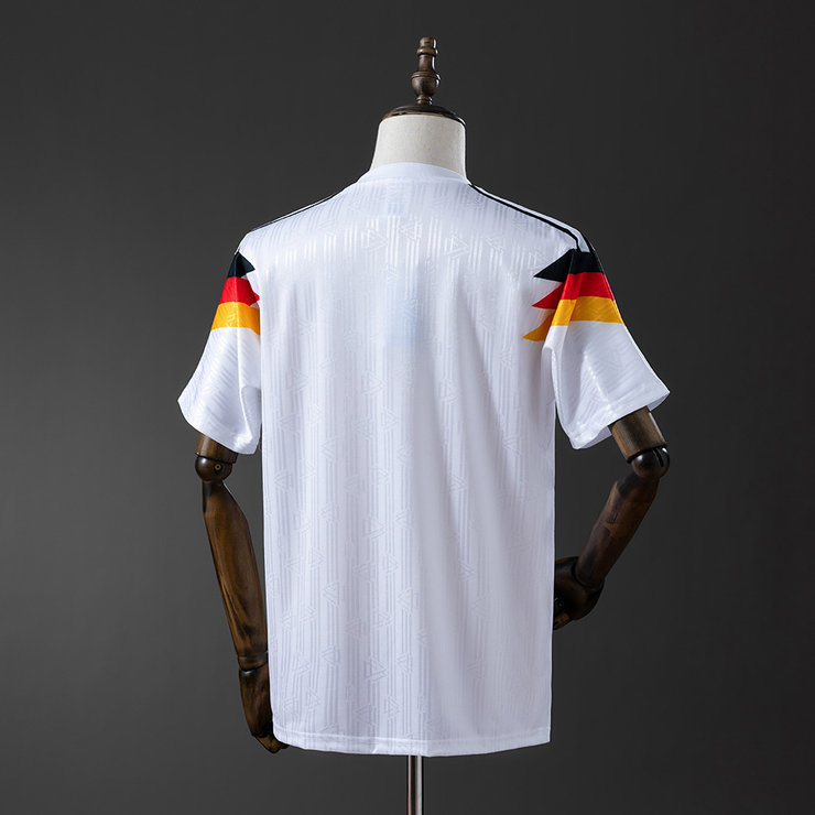 Tyskland VM 1990 Hemmatröja Retro Herr Fotbollströja