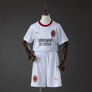 AC Milan 2026/27 Bortaställ Barn Vit Kortärmad med Shorts