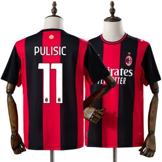 AC Milan 2026/27 Christian Pulisic 11 Hemmatröja Herr Röd Svart Fotbollströja