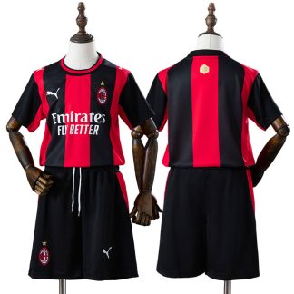 AC Milan 2026/27 Hemmaställ Barn Röd Svart Fotbollsställ med Shorts