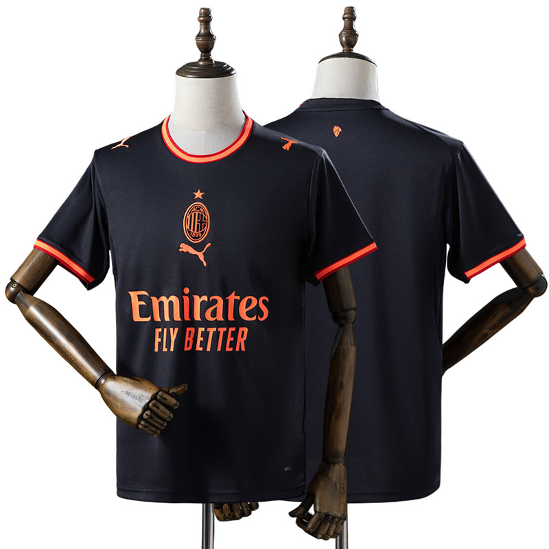 AC Milan 2026/27 Tredjetröja Herr Svart Röd Fotbollströja
