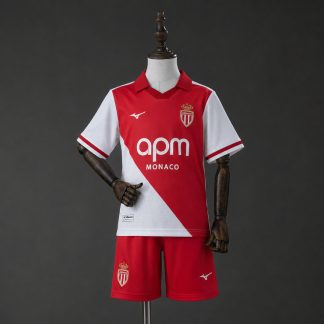 AS Monaco 2026/27 Hemmaställ Barn Kortärmad med Shorts