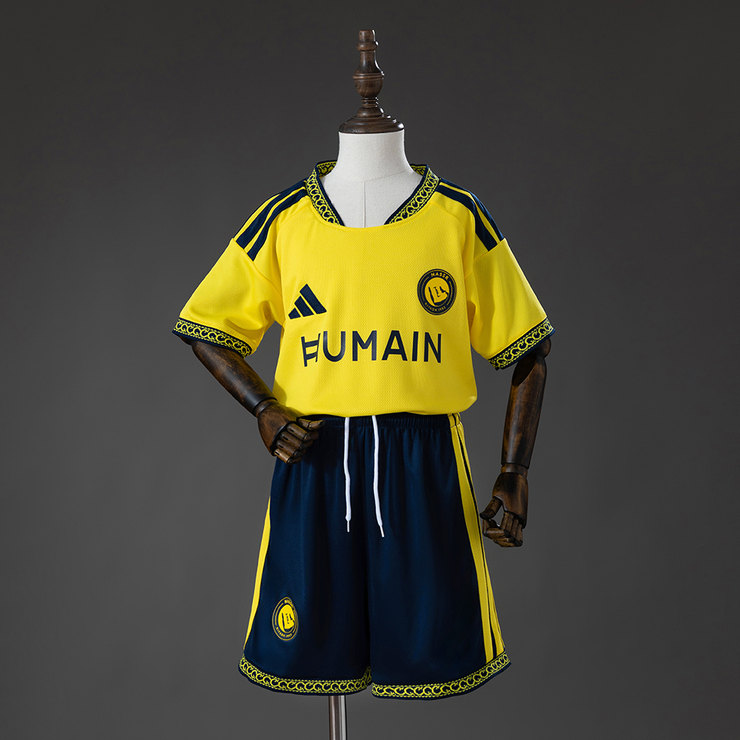 Al-Nassr 2026/27 Hemmatröja Barn Fotbollsställ med Shorts
