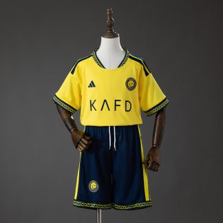 Al-Nassr 2026/27 Hemmatröja Barn Gul Fotbollsställ med Shorts