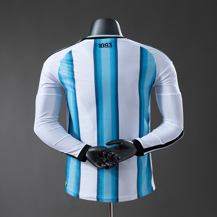 Argentina VM 2026 Hemmatröja Herr Långärmad Spelarversion Fotbollströja