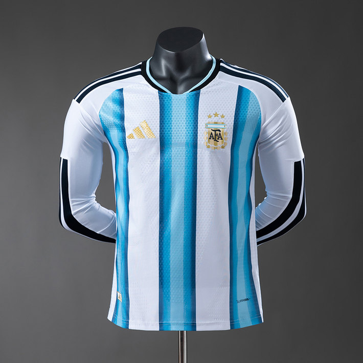 Argentina VM 2026 Hemmatröja Herr Långärmad Spelarversion Fotbollströja