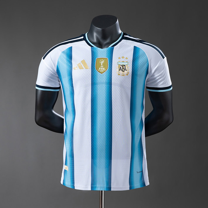 Argentina VM 2026 Hemmatröja Herr Vit och Ljusblå Spelarversion Fotbollströja