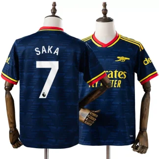 Arsenal 2026/27 Bortatröja Bukayo Saka 7 Herr Mörkblå Fotbollströja