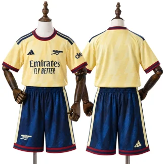 Arsenal 2026/27 Tredjeställ Barn Gul Fotbollsställ med Shorts