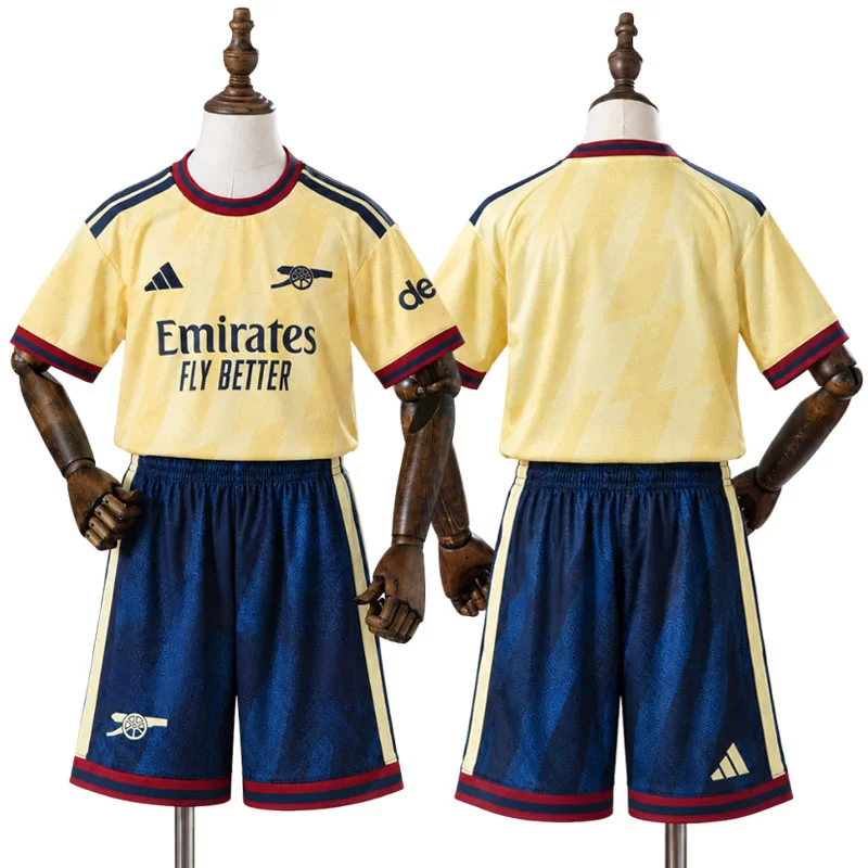 Arsenal 2026/27 Tredjeställ Barn Gul Fotbollsställ med Shorts