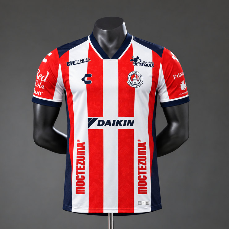 Atlético San Luis 2026/27 Hemmatröja Spelarversion Herr Röd och Vit