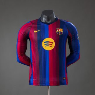 Barcelona 2026/27 Hemmatröja Herr Spelarversion Långärmad Fotbollströja