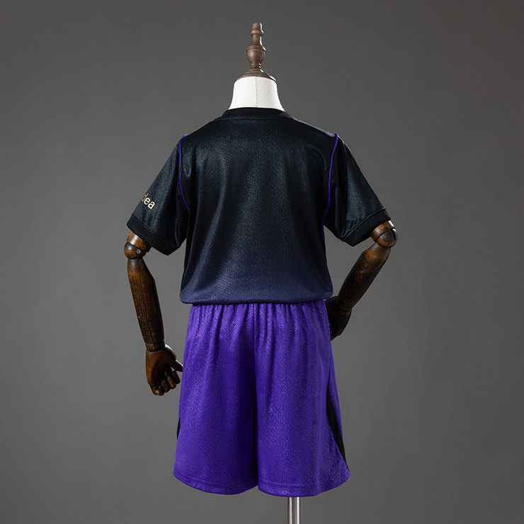 Barcelona x Kobe Bryant 2026/27 Bortaställ Barn Svart Lila med Shorts