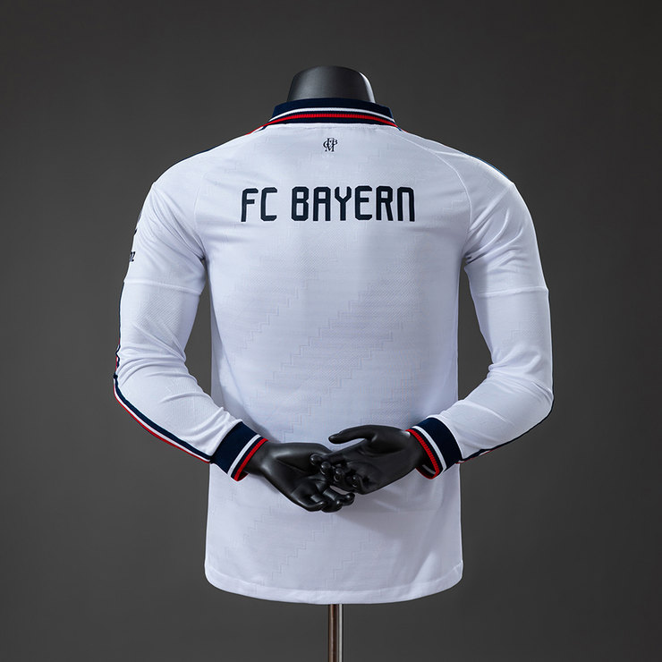 Bayern München 2026/27 Bortatröja Långärmad Spelarversion Fotbollströja Herr