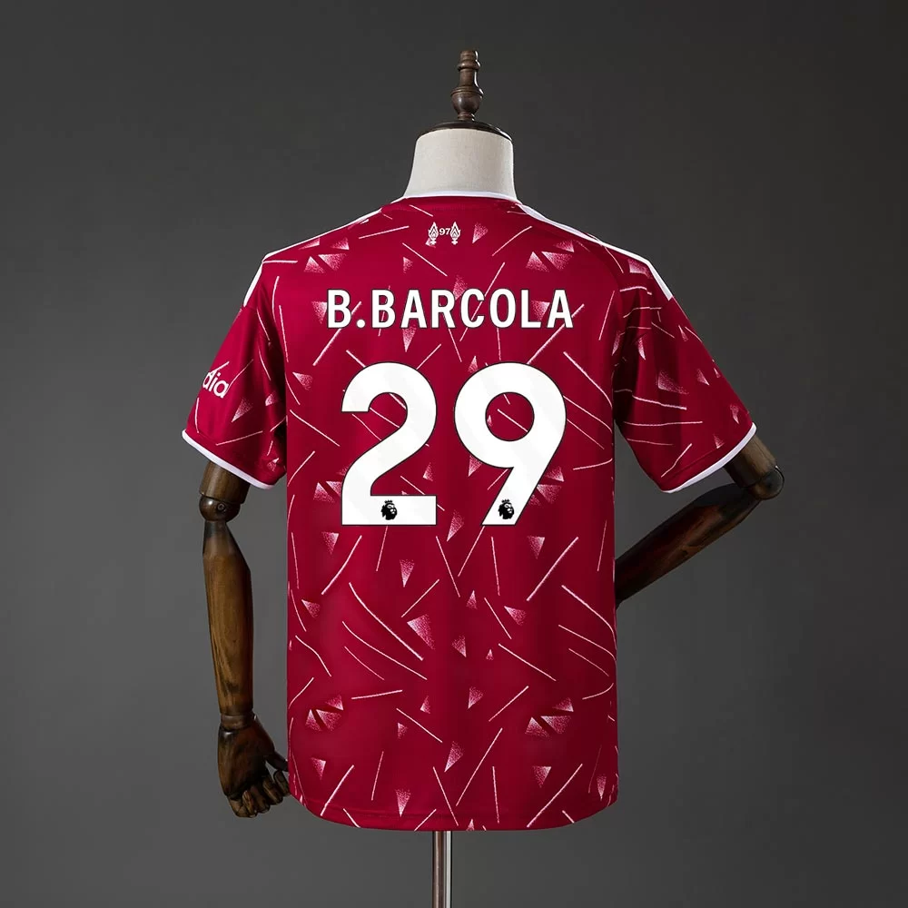 Bradley Barcola 29 Liverpool 2026/27 Hemmatröja Herr Kortärmad Fotbollströja