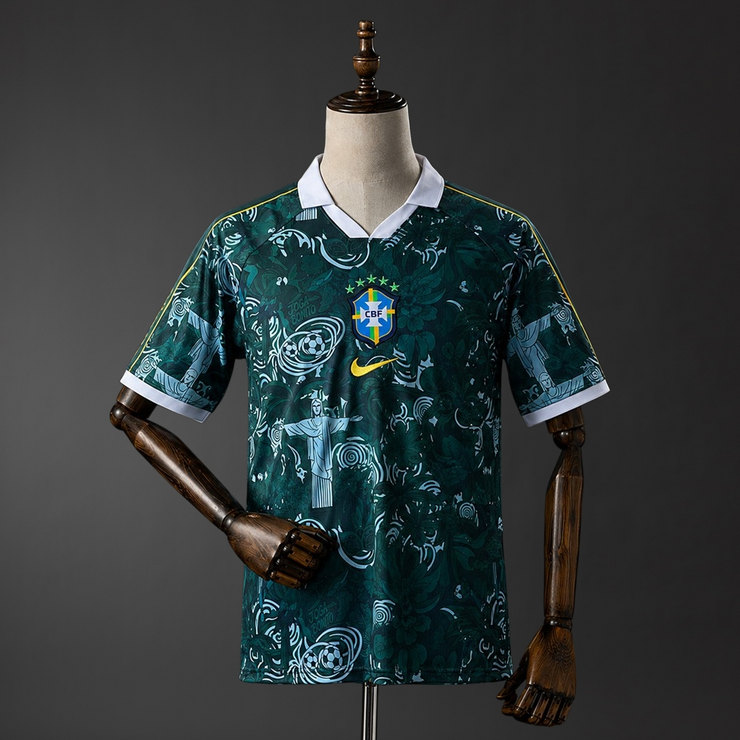Brasilien 2026 Concepttröja Herr Mörkgrön Fotbollströja