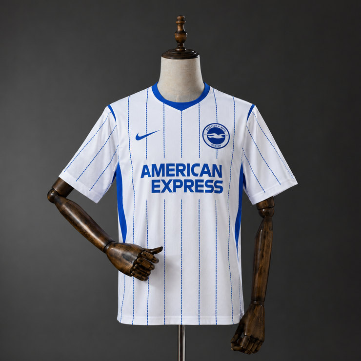 Brighton & Hove Albion 2026/27 Bortatröja Herr Vit och Kungblå Fotbollströja