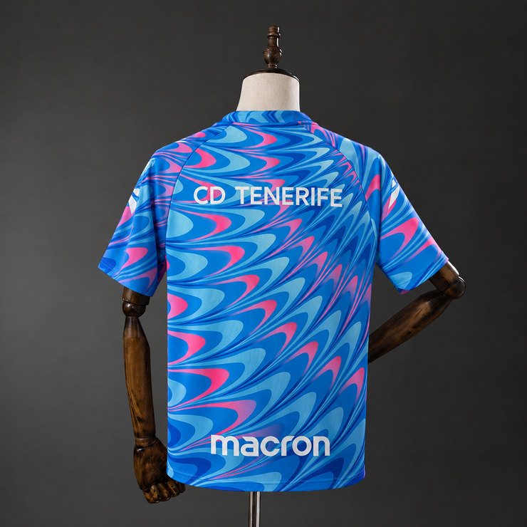CD Tenerife 2026/27 Uppvärmningströja Herr Ljusblå Blå Rosa Fotbollströja