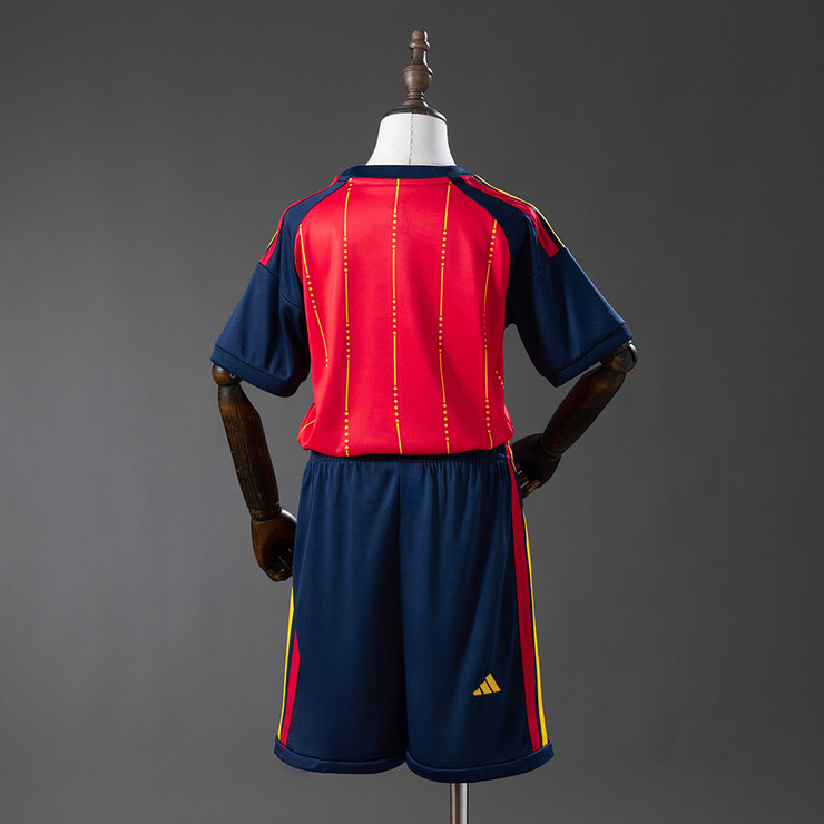 Champion Spanien VM 2026 Hemmaställ Barn Kortärmad med Shorts