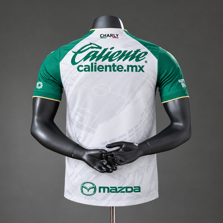Club León 2026/27 Bortatröja Herr Spelarversion Vit och Grön Fotbollströja