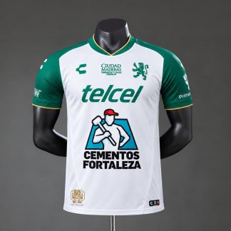 Club León 2026/27 Bortatröja Herr Spelarversion Vit och Grön Fotbollströja