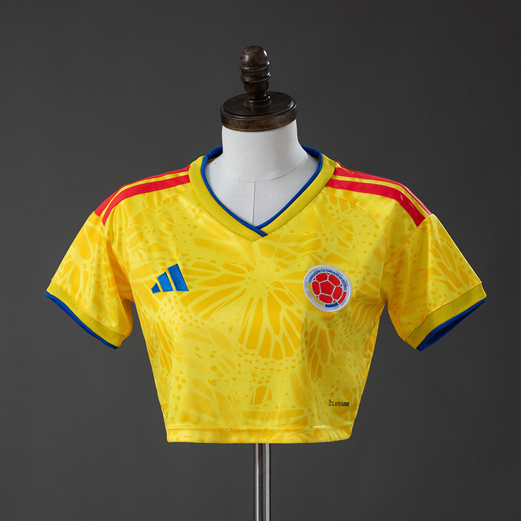 Colombia VM 2026 Hemmatröja Dam Crop Top Fotbollströja