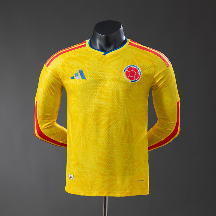 Colombia VM 2026 Hemmatröja Spelarversion Herr Långärmad Fotbollströja