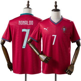 Cristiano Ronaldo 7 Portugal VM 2026 Hemmatröja Herr Röd Fotbollströja