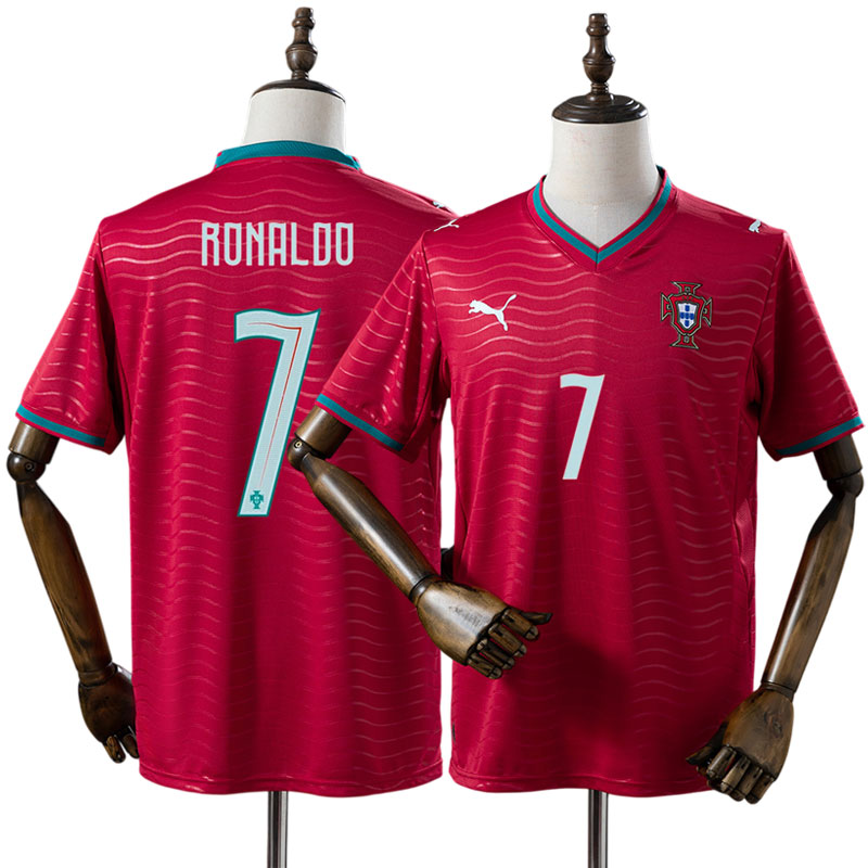 Cristiano Ronaldo 7 Portugal VM 2026 Hemmatröja Herr Röd Fotbollströja