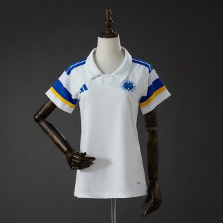 Cruzeiro 2026/27 Tredjetröja Dam Vit Blå och Gul Fotbollströja