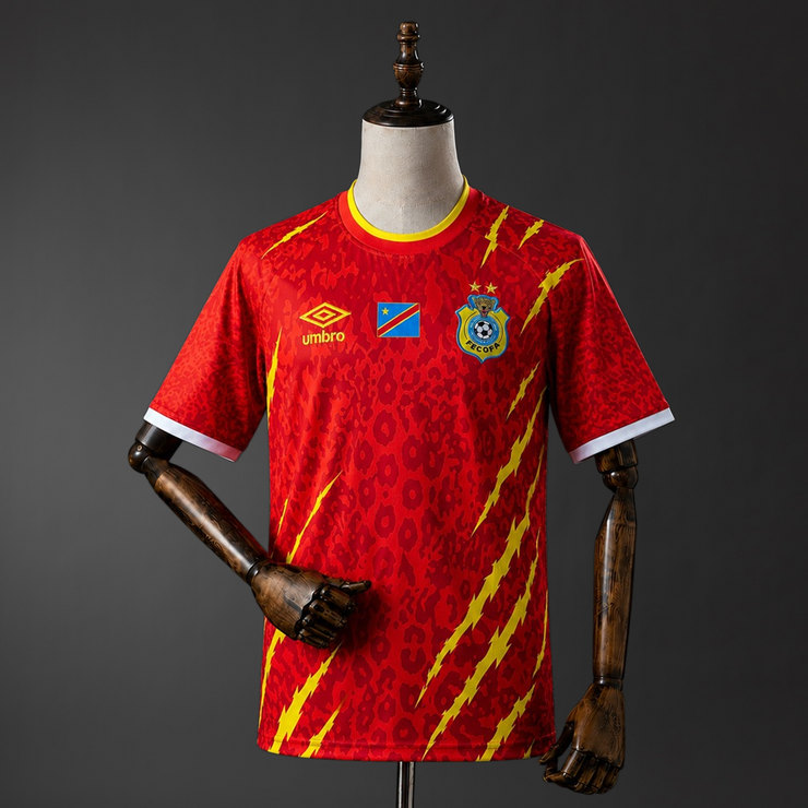 DR Kongo VM 2026 Tredjetröja Herr Röd Fotbollströja