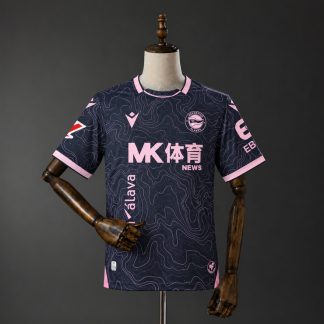 Deportivo Alavés 2026/27 Bortatröja Herr Svart och Rosa Fotbollströja