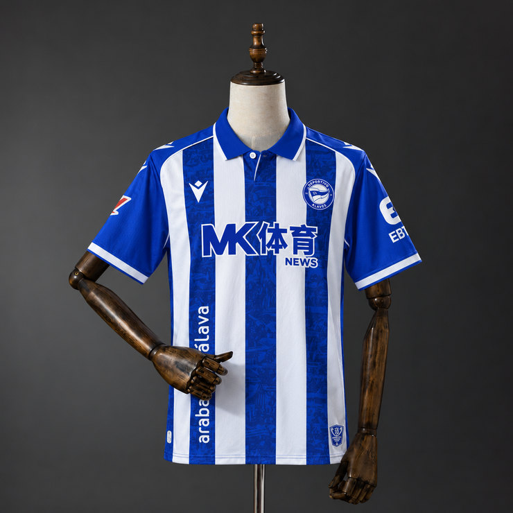 Deportivo Alavés 2026/27 Hemmatröja Herr Kungblå och Vit Fotbollströja