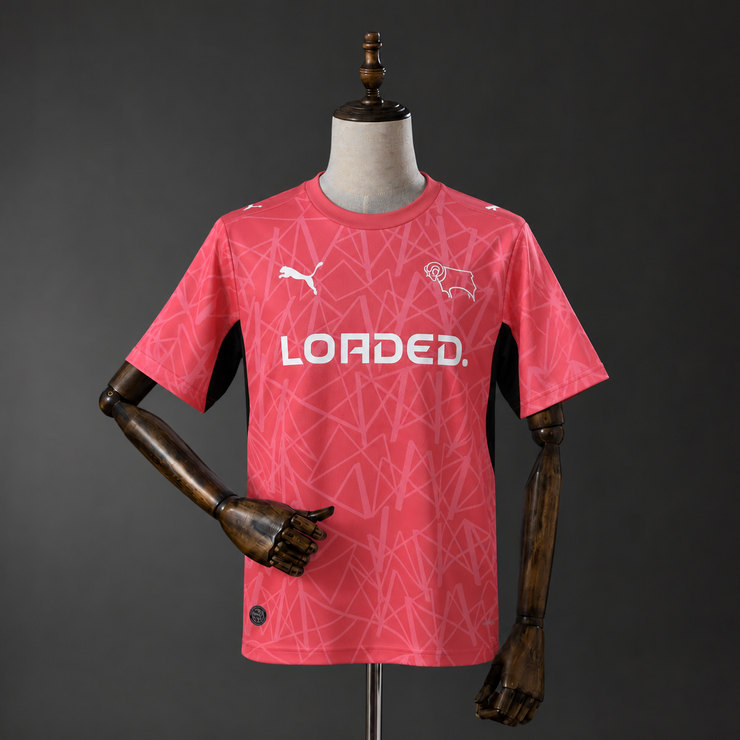 Derby County 2026/27 Bortatröja Herr Rosa Fotbollströja