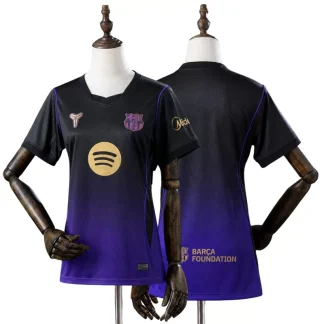 FC Barcelona 2026/27 Bortatröja Dam Svart och Lila Fotbollströja