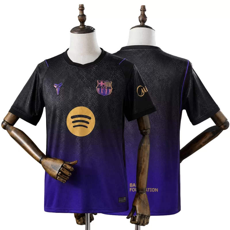 FC Barcelona 2026/27 Bortatröja Herr Svart och Lila Fotbollströja
