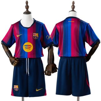 FC Barcelona 2026/27 Hemmaställ Barn Blå och Röd med Shorts