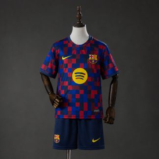 FC Barcelona 2026/27 Uppvärmningsställ Barn med Shorts