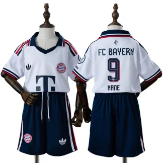 FC Bayern München 2026/27 Harry Kane 9 Bortaställ Barn Vit med Shorts